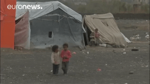 Yemen Children Refugees GIF