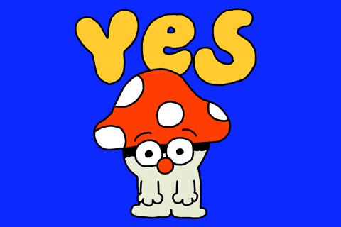Yes Cute Mushroom GIF