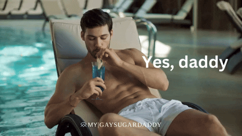 Yes Daddy Guy By The Pool GIF