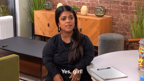 Yes Girl Lady In Black Top GIF
