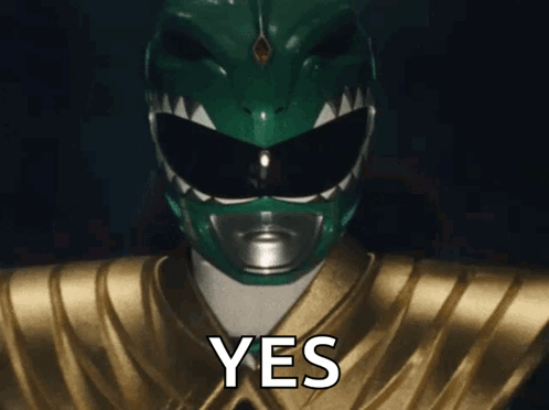 Yes Green Power Ranger Gold Armor