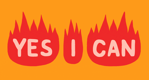 Yes I Can Motivation On Fire GIF
