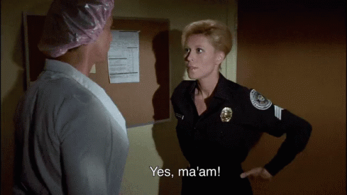 Yes Ma'am Police Academy GIF