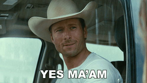 Yes Maam Glen Powell GIF