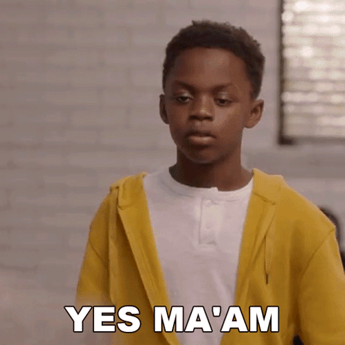 Yes Maam Kid In Yellow GIF