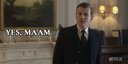 Yes Maam Martin Charteris GIF