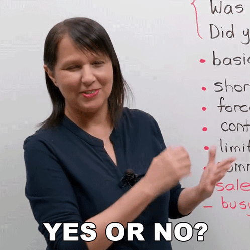 Yes Or No English Teacher Rebecca GIF