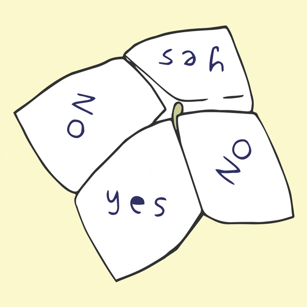 Yes Or No Paper Fortune Teller GIF