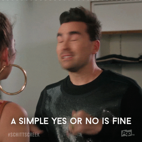 Yes Or No Schitts Creek David Rose GIF