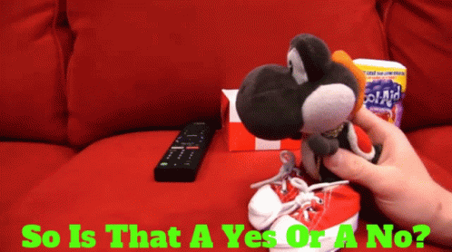 Yes Or No Sml Black Yoshi GIF