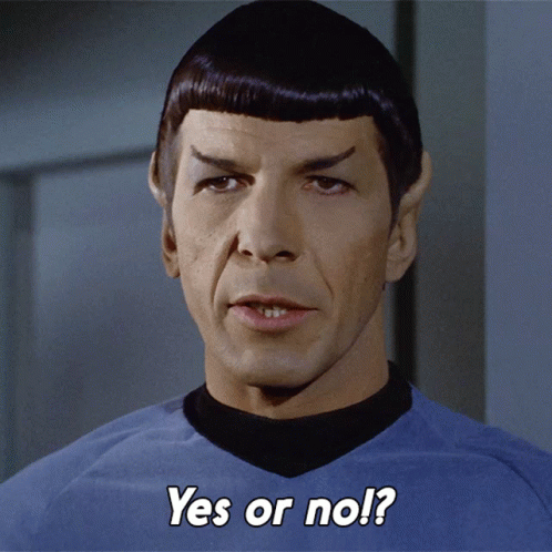 Yes Or No Star Trek Spock GIF
