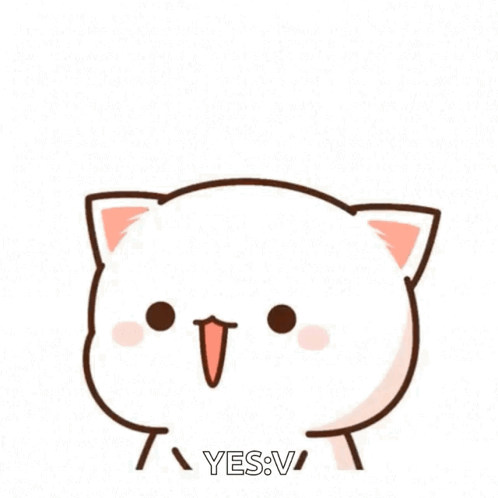 Yes Peach Happy Cat Meme GIF
