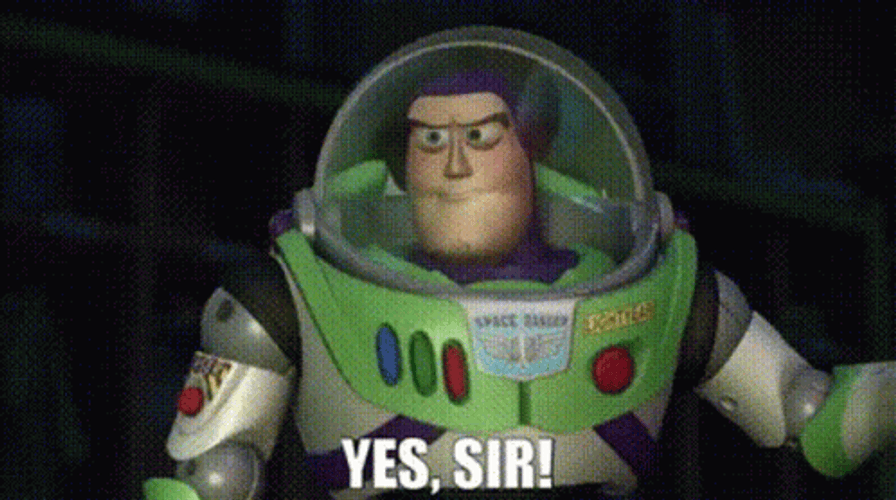 Yes Sir Buzz Toy Story GIF