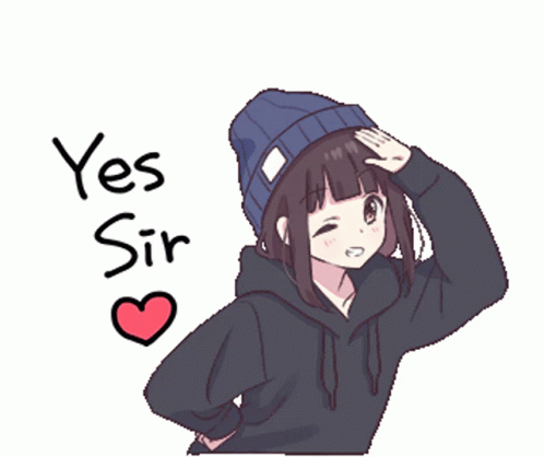 Yes Sir Cute Anime Girl GIF