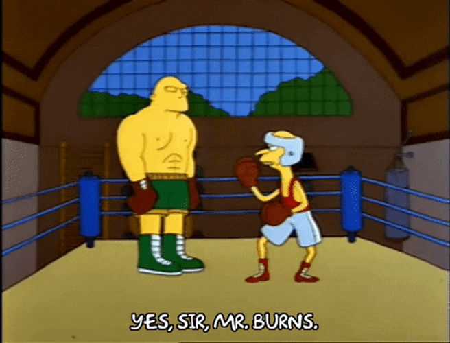 Yes Sir Mr Burns Boxing GIF