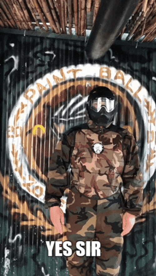 Yes Sir Paintball Zone Man GIF