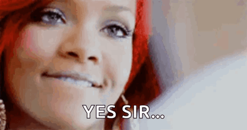 Yes Sir Rihanna Lip Bite GIF