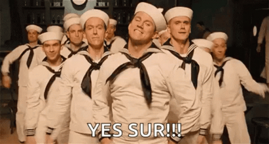Yes Sir Sailor Channing Tatum GIF