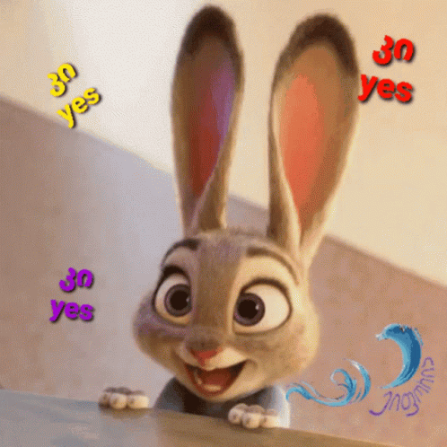 Yes Yes Cute Bunny GIF