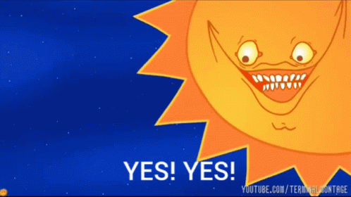 Yes Yes Smiling Sun GIF