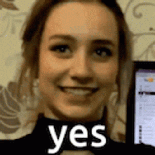 Smiling Girl Yess GIF