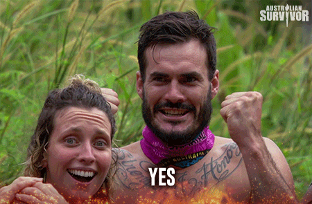 Yesss Australian Survivor Reality Show Fist Pump GIF
