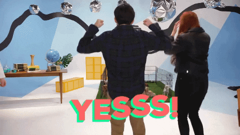 Yesss Couple Delighted To See Dogs GIF