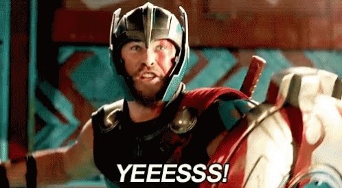 Yesss Excited Thor Chris Hemsworth GIF