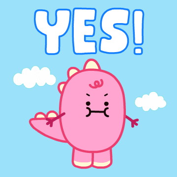 Yesss Nodding Pink Dino Sally GIF