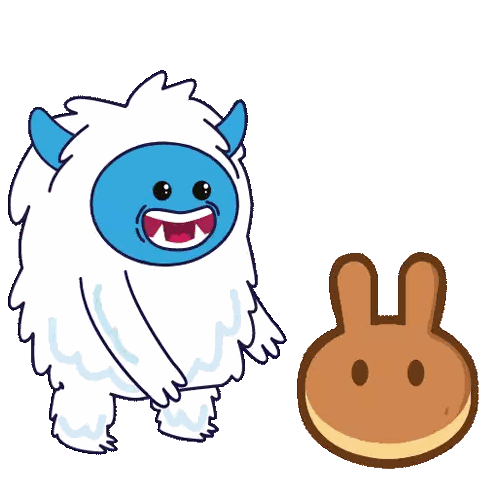 Yeti Giving Heart to Bunny Pancake