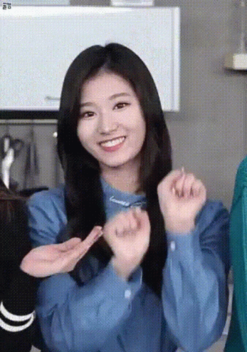 Yey Sana Cute Cheering Hand Sign GIF