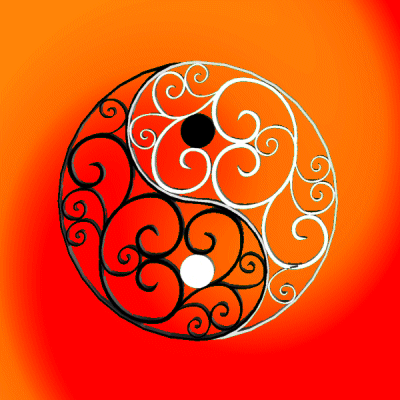 Yin Yang Formed By Curves GIF