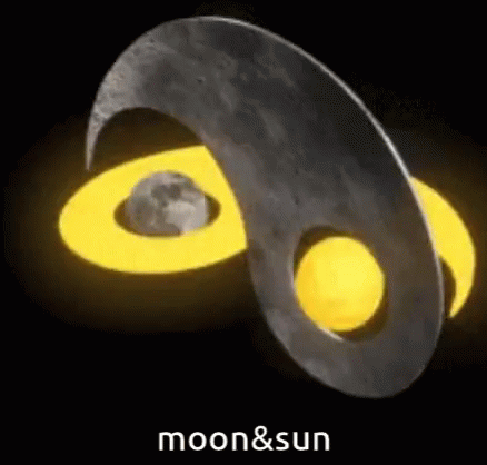Yin Yang Moon And Sun Rotates GIF