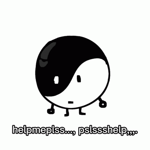 Yin Yang Sad Face Look GIF