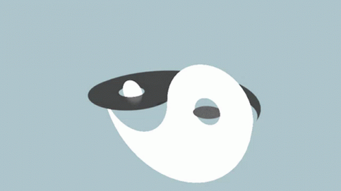 Yin Yang Slow Rotating Pattern GIF