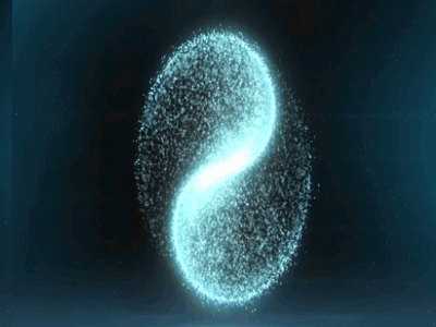 Yin Yang Small Particles Shining GIF