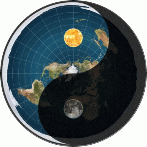 Yin Yang Symbol With Earth in the Middle