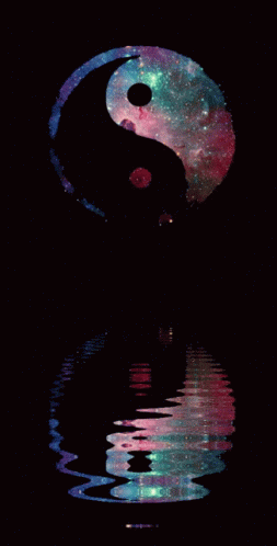 Yin Yang Water Reflection GIF
