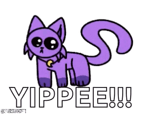 Yipee Violet Cat GIF