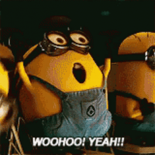 Yipee Woohoo Yeah Minions GIF