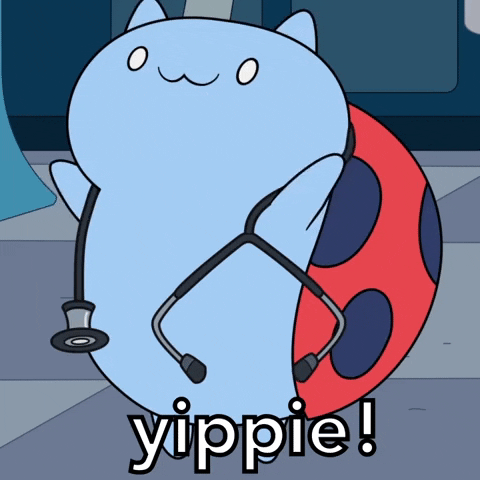 Yippee Blue Cartoon GIF