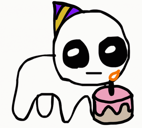 Yippee Creature Birthday Cake GIF