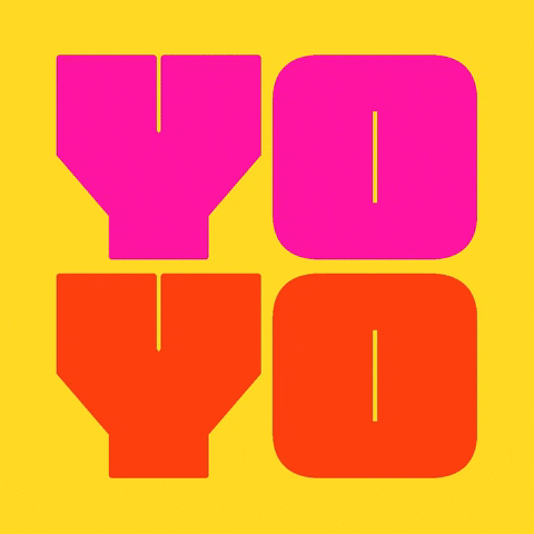 Yo Yo Text Animation GIF