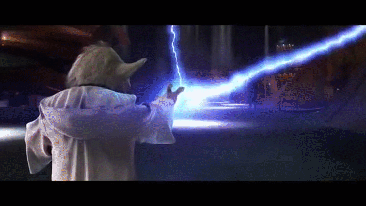 Yoda Absorbing Electricity GIF