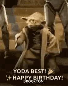 Yoda Best Happy Birthday Brockton GIF