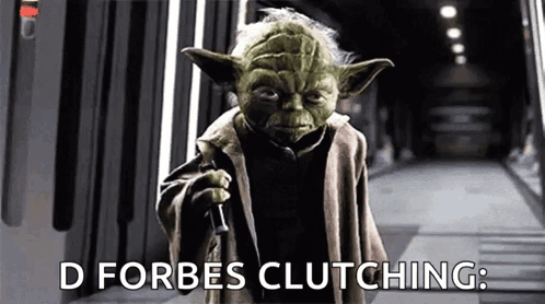 Yoda Holding Knife Saying D Forbes Clutching GIF