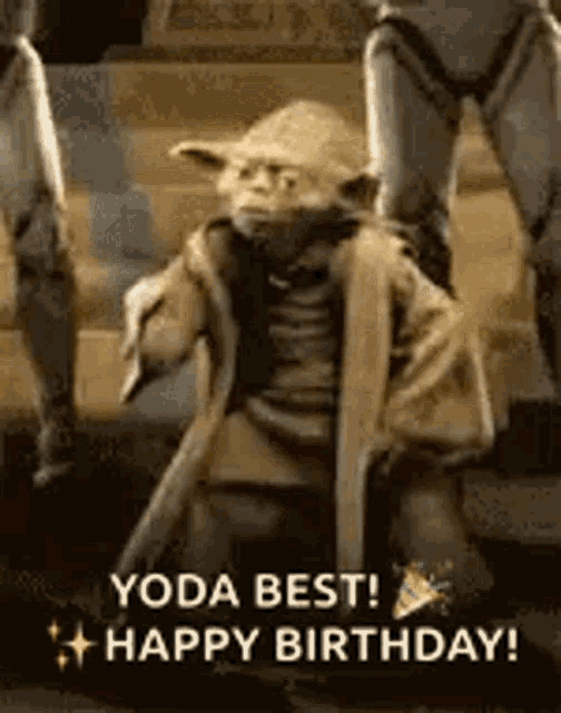 Yoda Funny Happy Birthday GIF