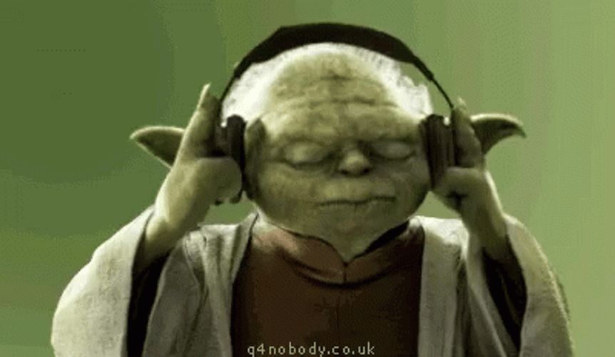 Yoda Listening To Music GIF