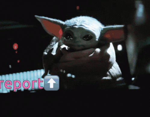 Yoda Pushing Report Button GIF