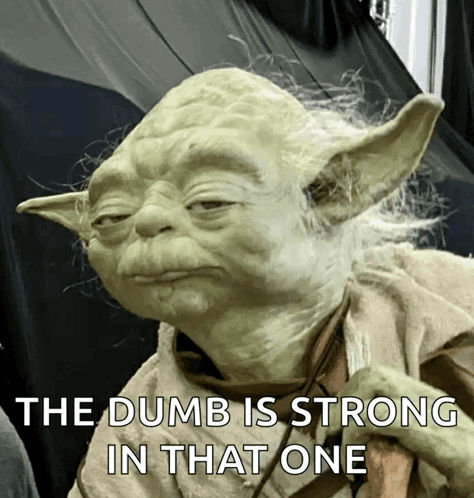 Yoda Saying The Dumb Is Strong In That One GIF